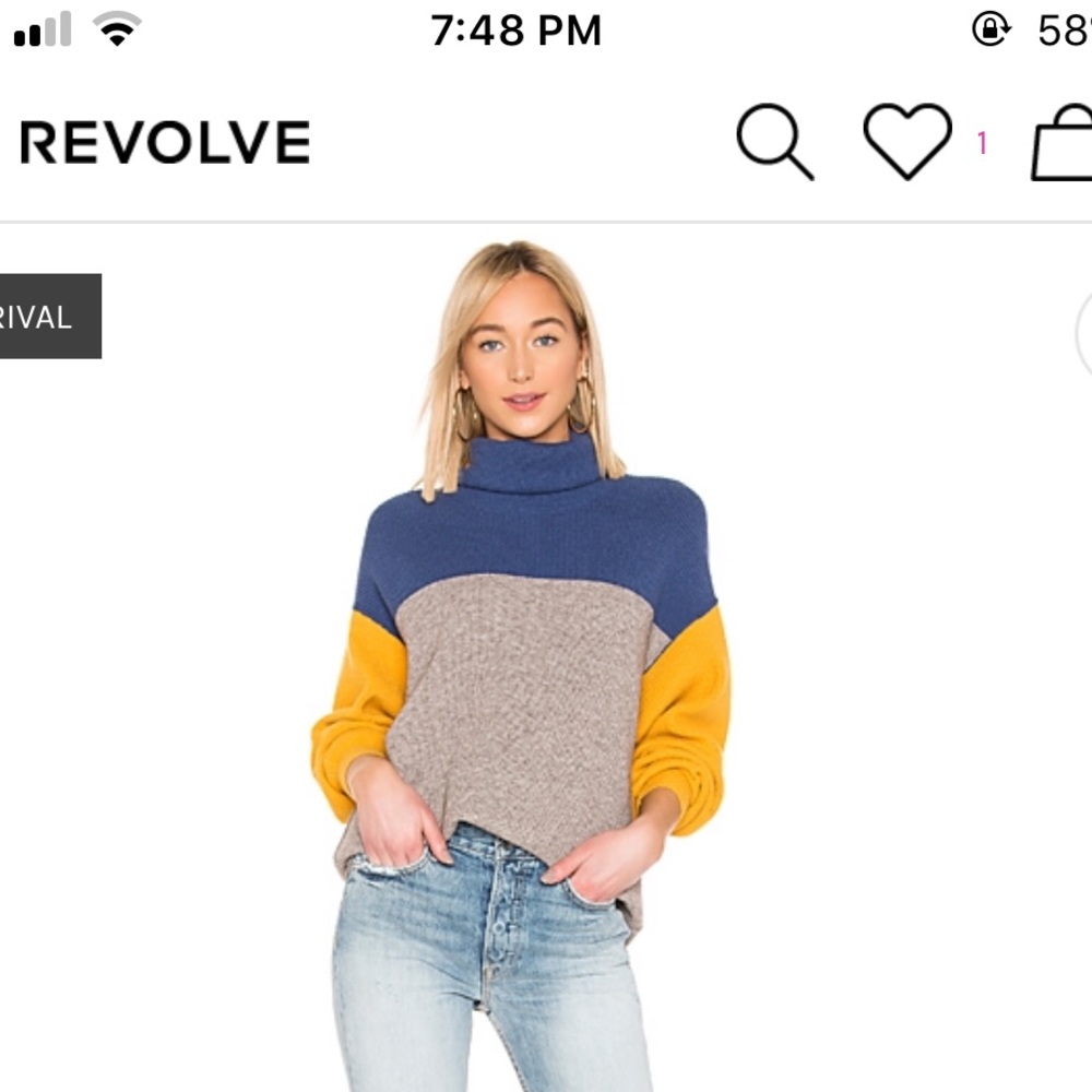 Free People Colorblock Sweater